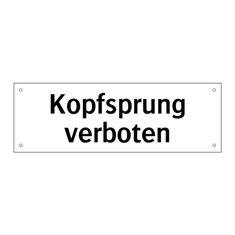 Kopfsprung verboten