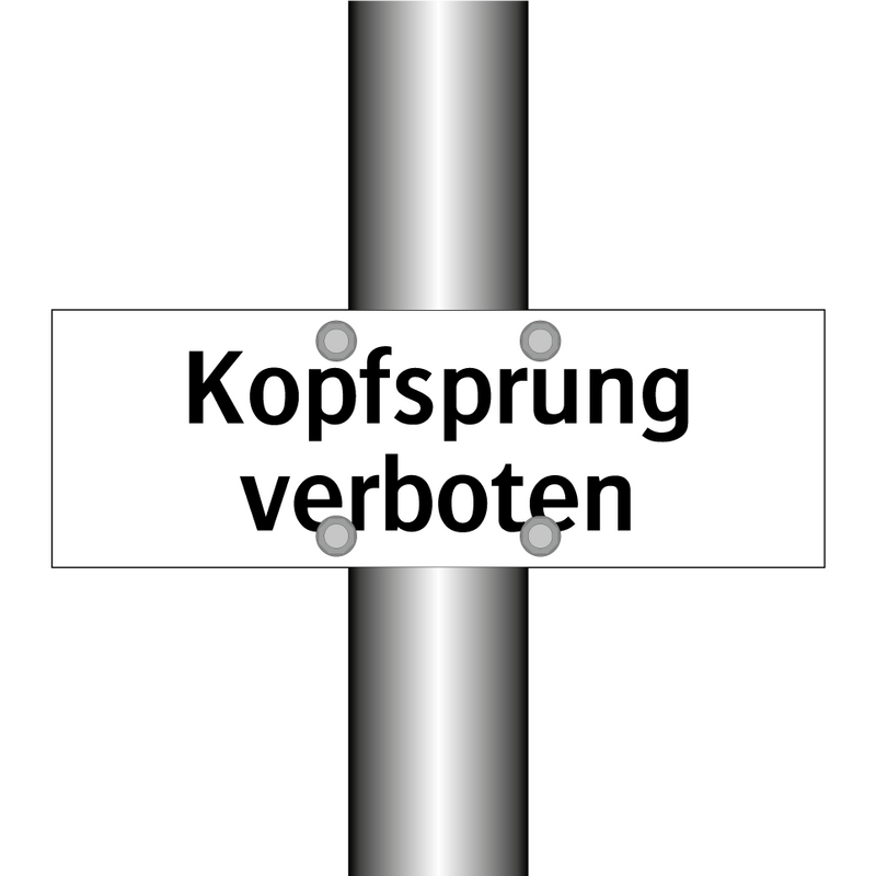 Kopfsprung verboten
