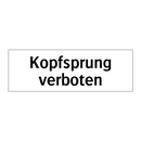 Kopfsprung verboten