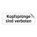 Kopfsprünge sind verboten