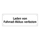 Laden von Fahrrad-Akkus verboten