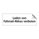 Laden von Fahrrad-Akkus verboten