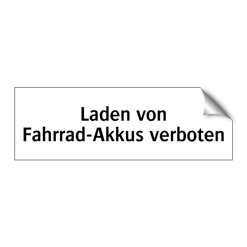 Laden von Fahrrad-Akkus verboten