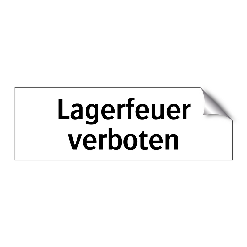 Lagerfeuer verboten