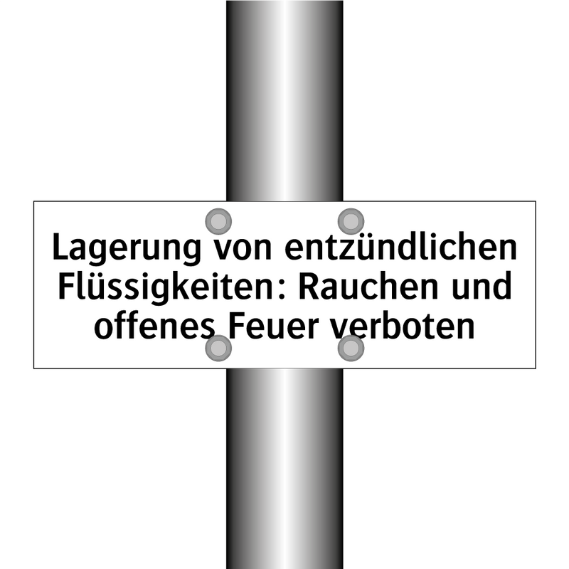 Lagerung von entzündlichen Flüssigkeiten: Rauchen und offenes Feuer verboten