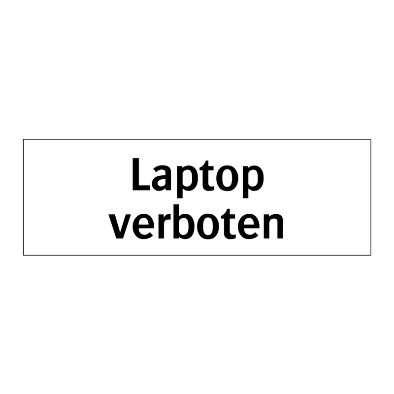 Laptop verboten