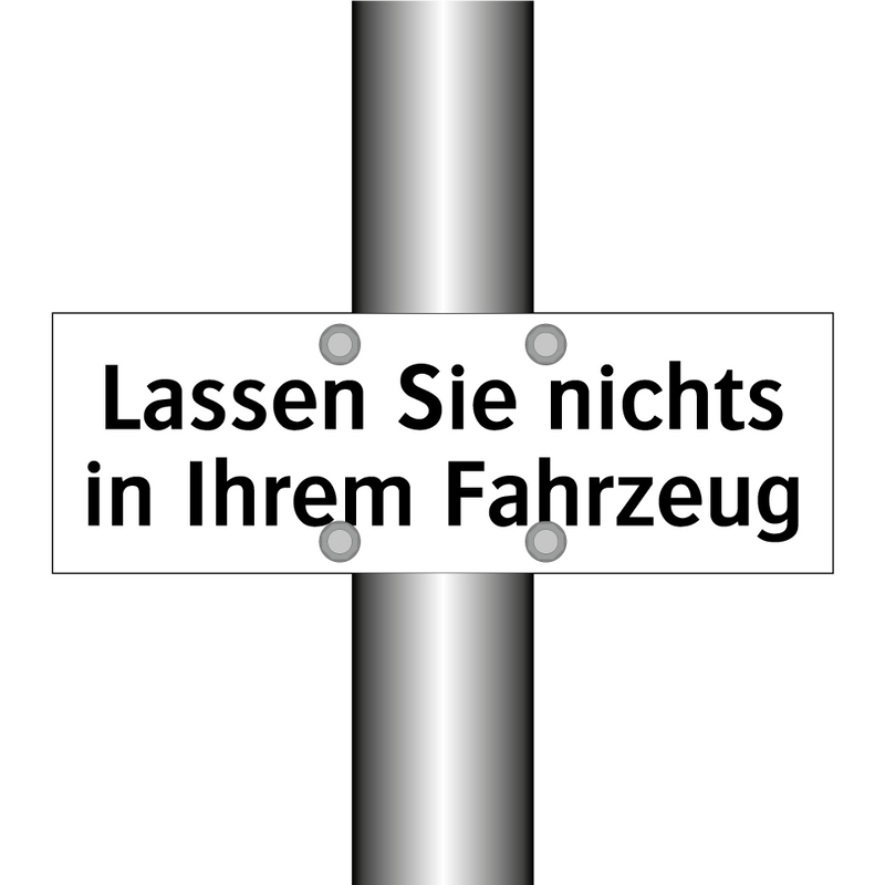 Lassen Sie nichts in Ihrem Fahrzeug