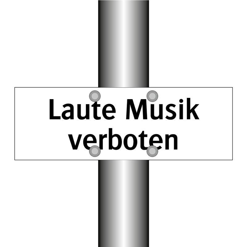 Laute Musik verboten