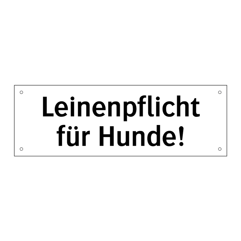 Leinenpflicht für Hunde!