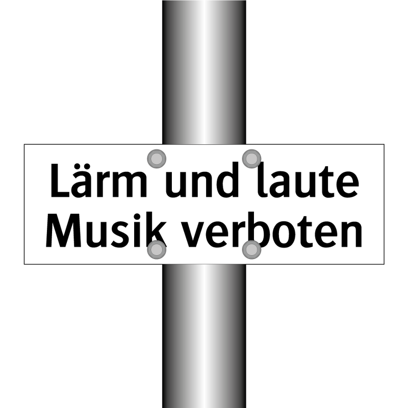 Lärm und laute Musik verboten