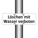 Löschen mit Wasser verboten