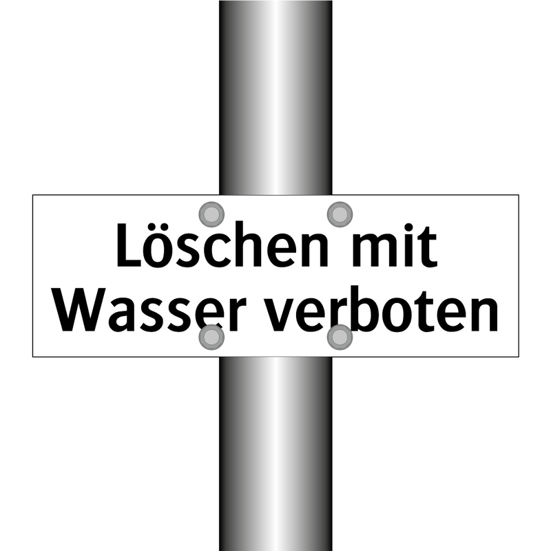 Löschen mit Wasser verboten