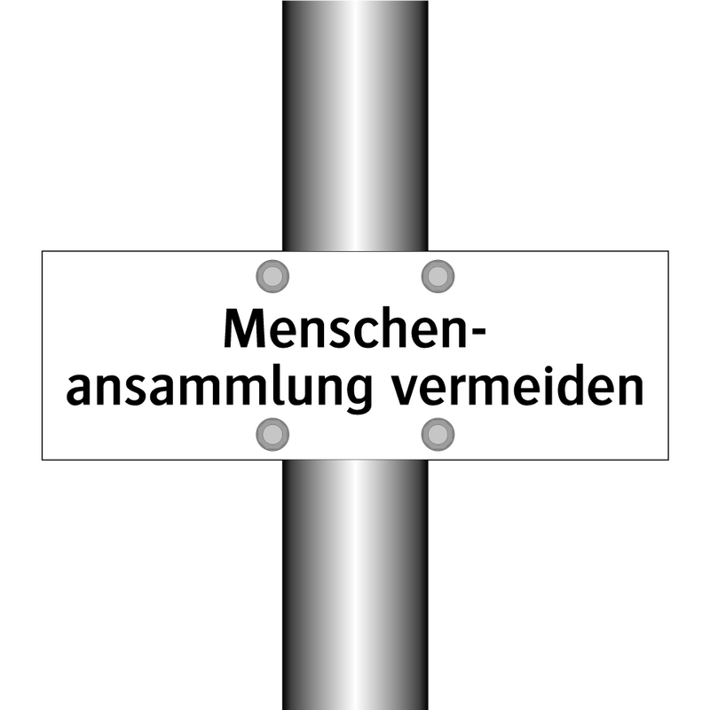 Menschen- ansammlung vermeiden