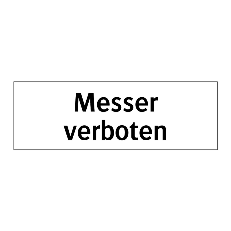 Messer verboten