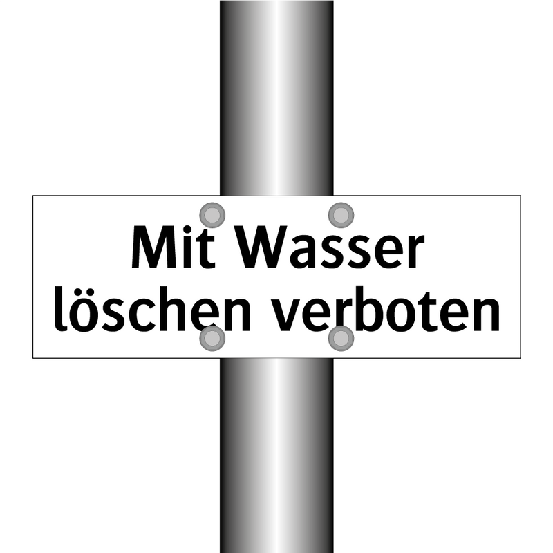 Mit Wasser löschen verboten