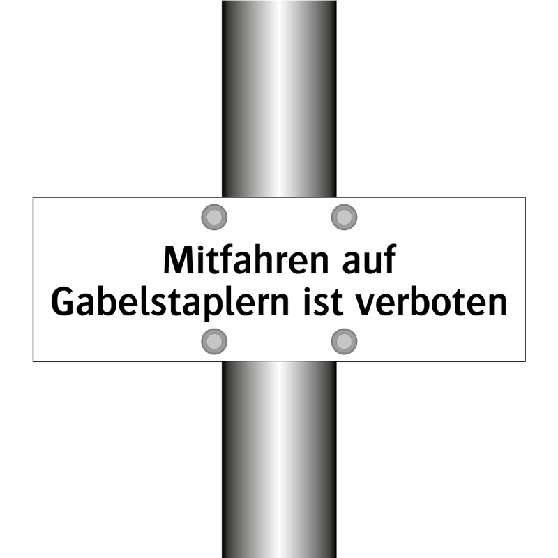 Mitfahren auf Gabelstaplern ist verboten