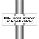 Abstellen von Fahrrädern und Mopeds verboten