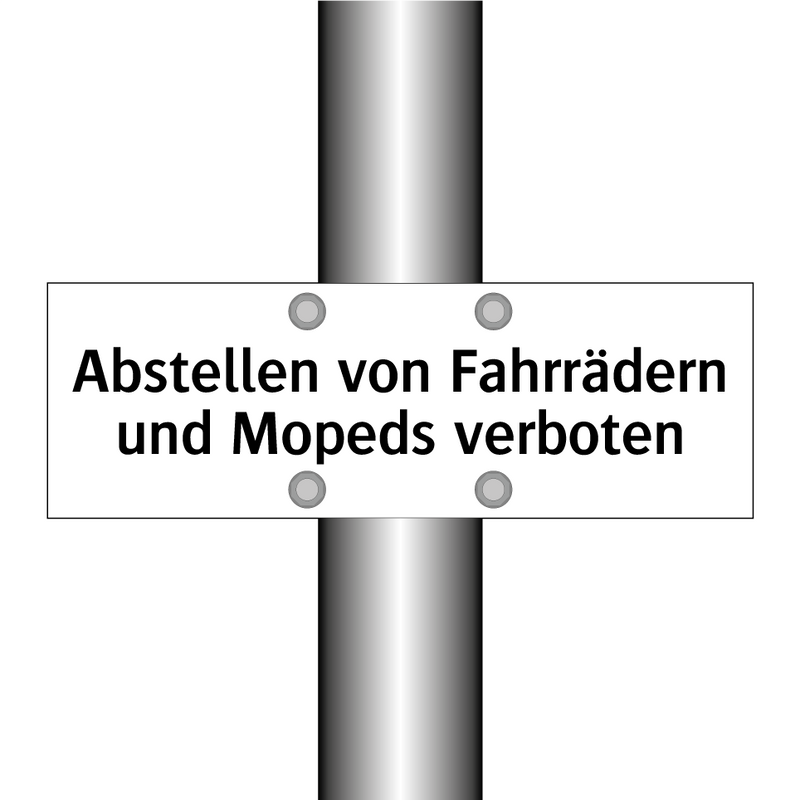 Abstellen von Fahrrädern und Mopeds verboten