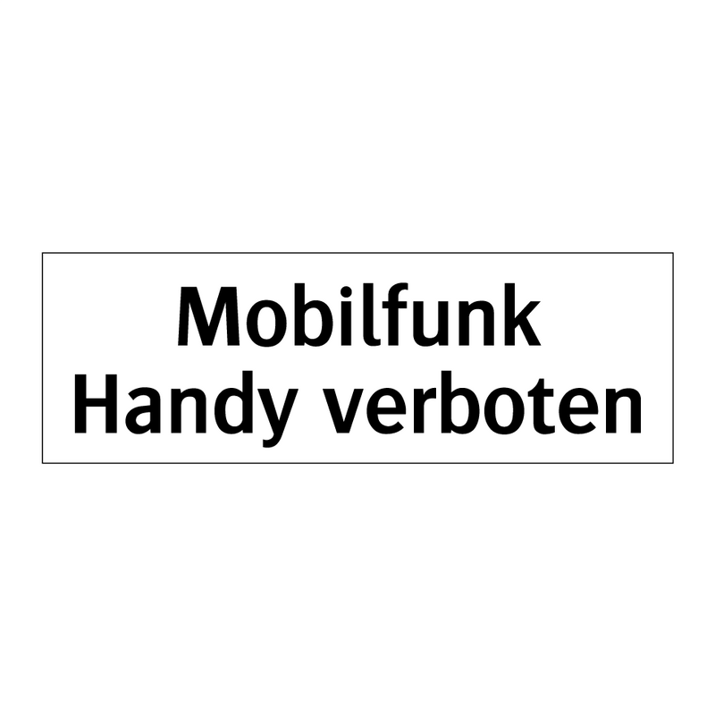 Mobilfunk Handy verboten