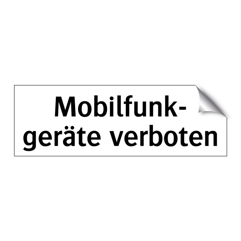 Mobilfunk- geräte verboten
