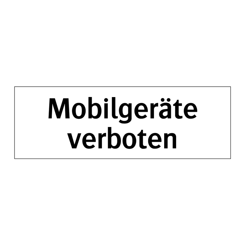 Mobilgeräte verboten