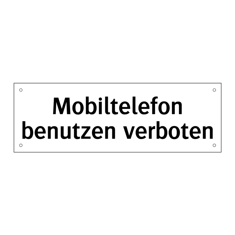 Mobiltelefon benutzen verboten