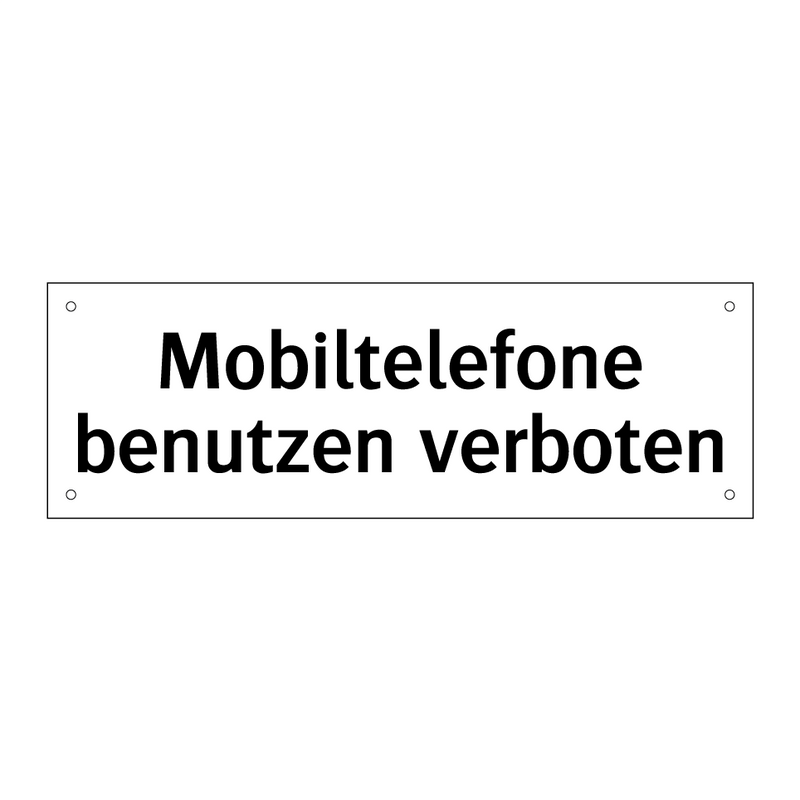 Mobiltelefone benutzen verboten