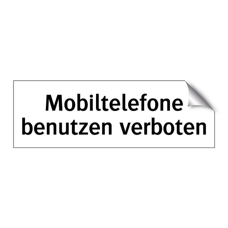 Mobiltelefone benutzen verboten