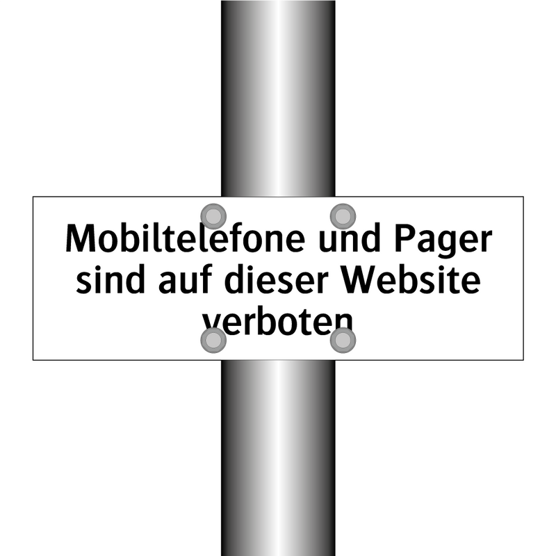 Mobiltelefone und Pager sind auf dieser Website verboten