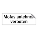 Mofas anlehnen verboten