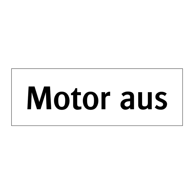 Motor aus