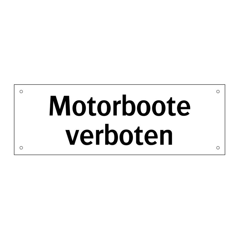 Motorboote verboten