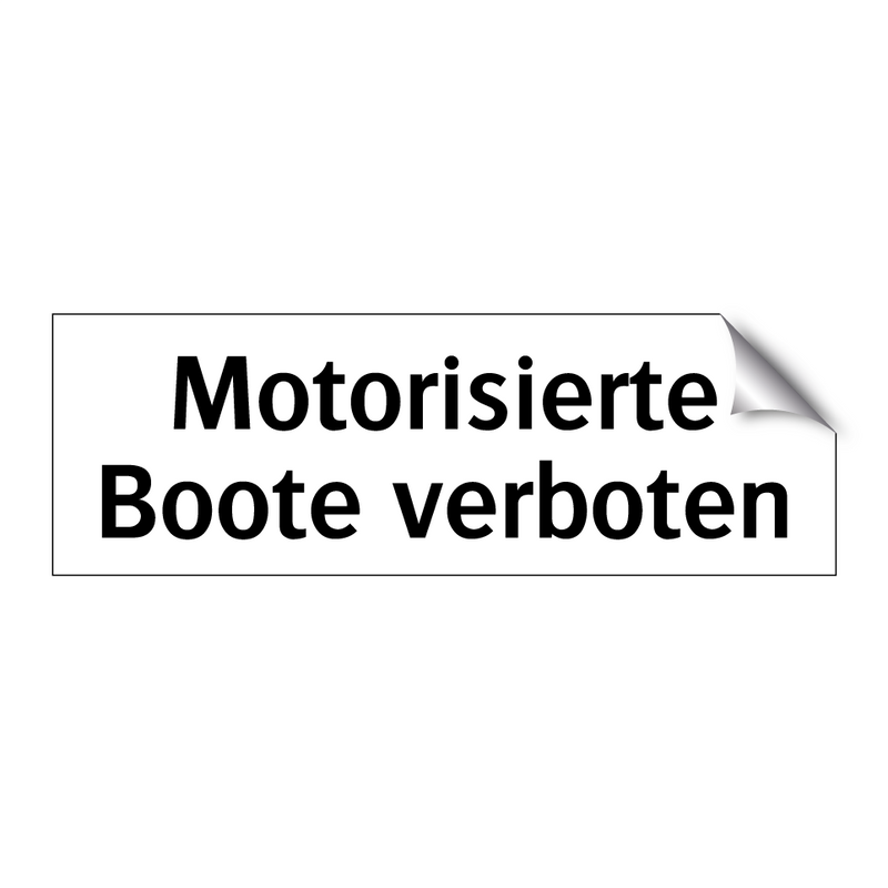 Motorisierte Boote verboten