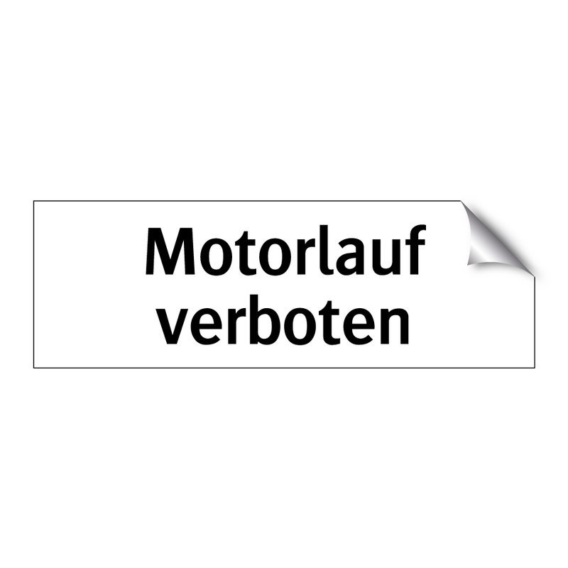 Motorlauf verboten