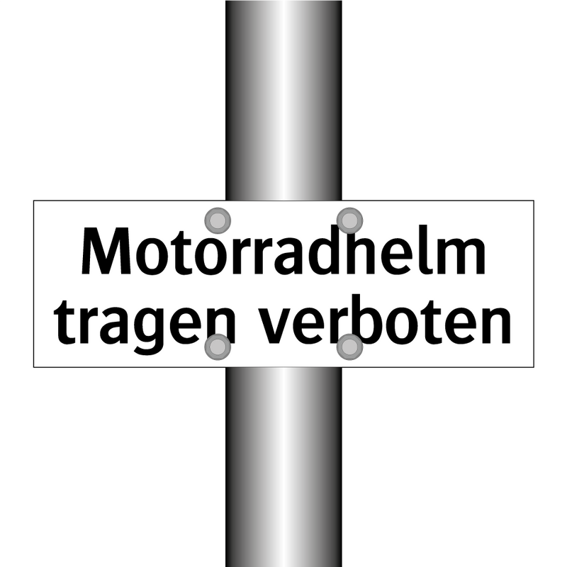 Motorradhelm tragen verboten