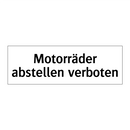 Motorräder abstellen verboten