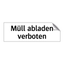 Müll abladen verboten