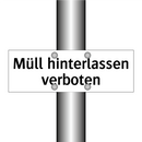 Müll hinterlassen verboten