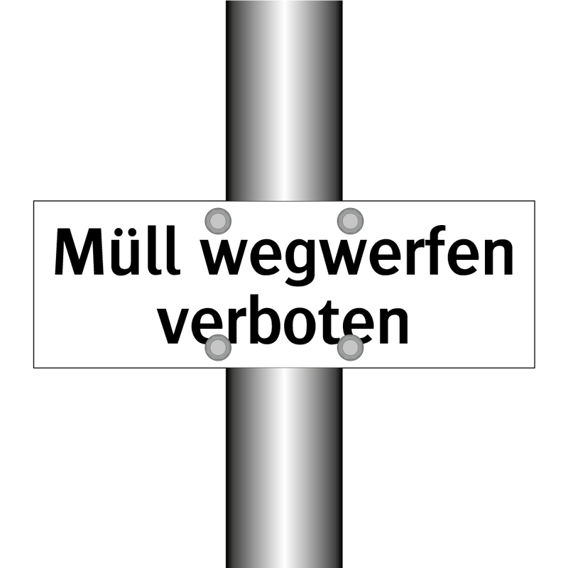 Müll wegwerfen verboten