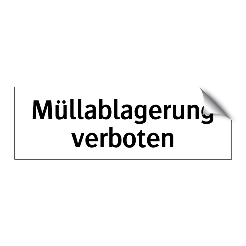 Müllablagerung verboten