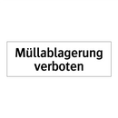 Müllablagerung verboten