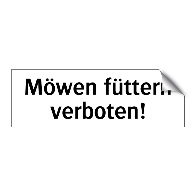 Möwen füttern verboten!