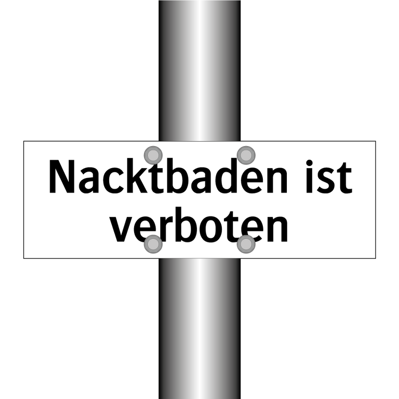 Nacktbaden ist verboten