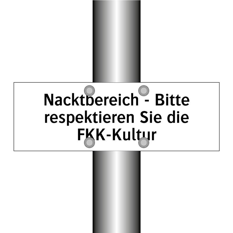 Nacktbereich - Bitte respektieren Sie die FKK-Kultur