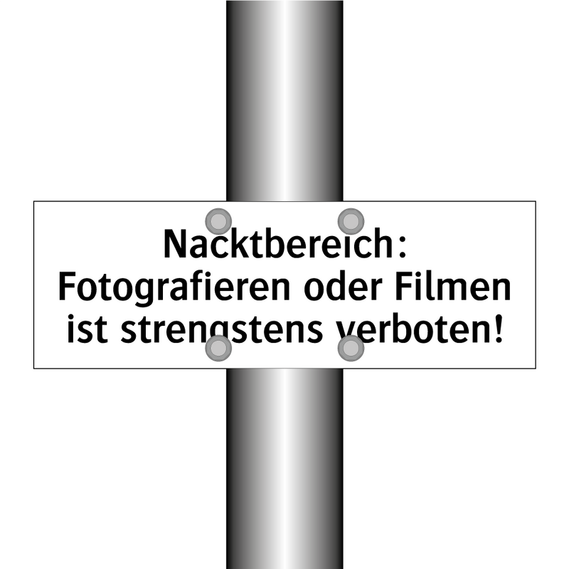 Nacktbereich: Fotografieren oder Filmen ist strengstens verboten!