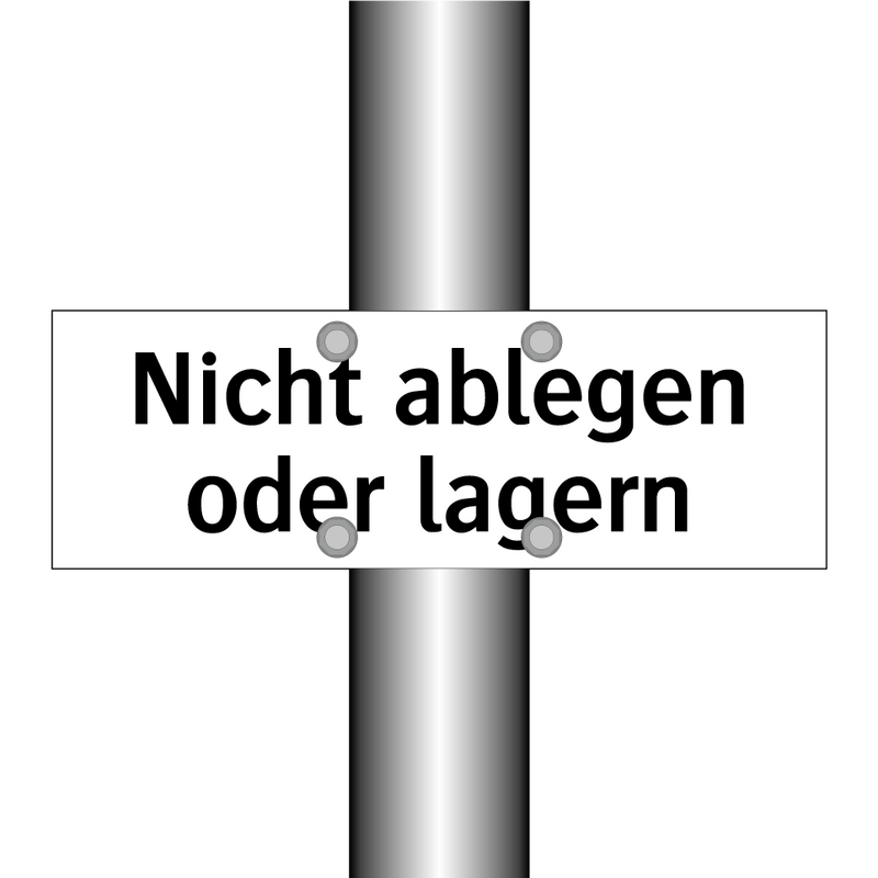 Nicht ablegen oder lagern