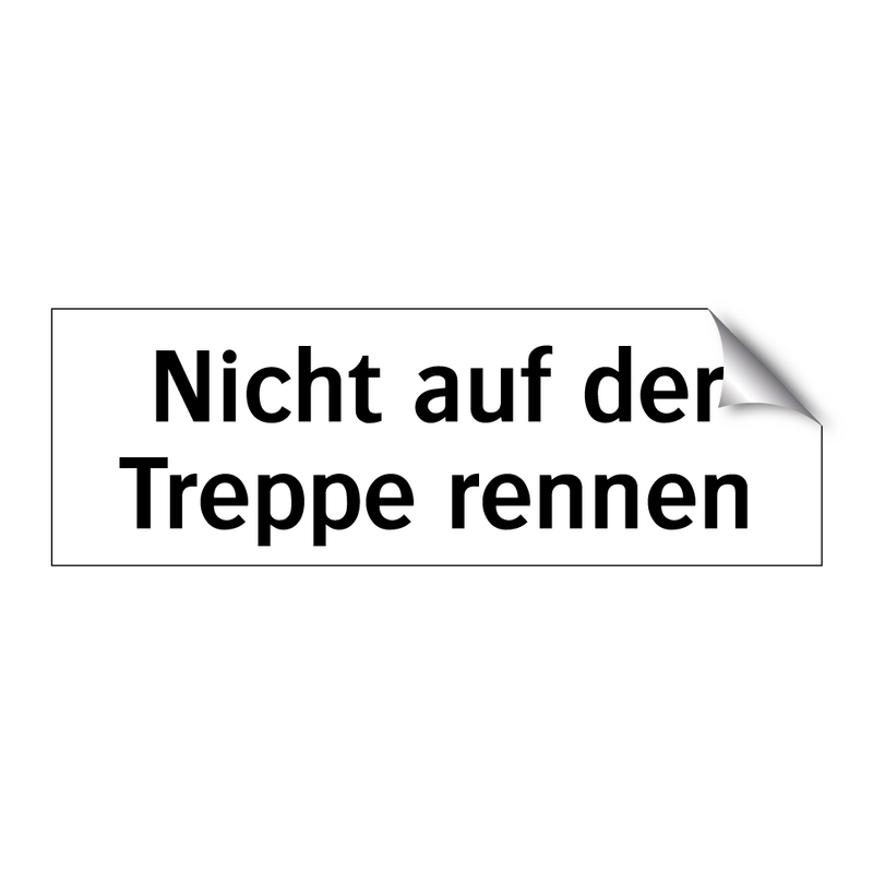 Nicht auf der Treppe rennen