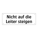 Nicht auf die Leiter steigen