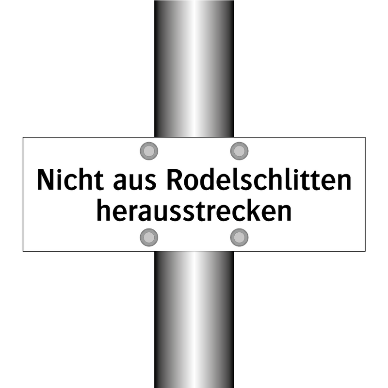 Nicht aus Rodelschlitten herausstrecken