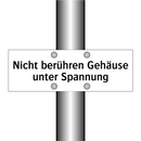 Nicht berühren Gehäuse unter Spannung